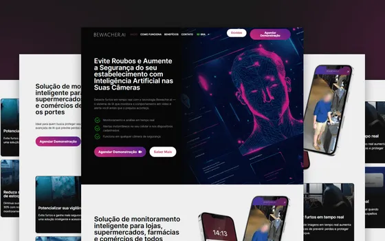 Screenshot do projeto BeWacher.ai — página de captura